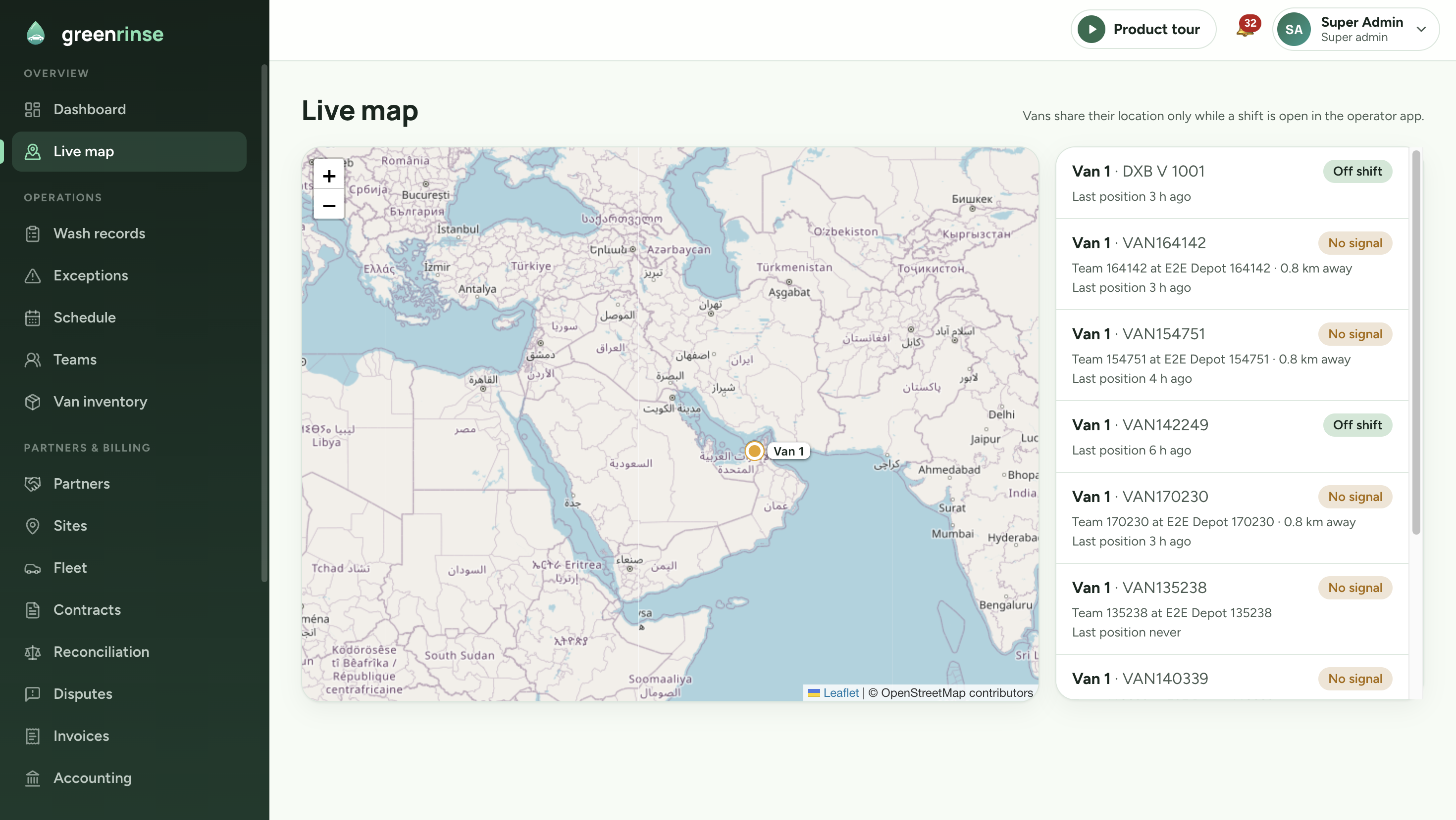 Live map